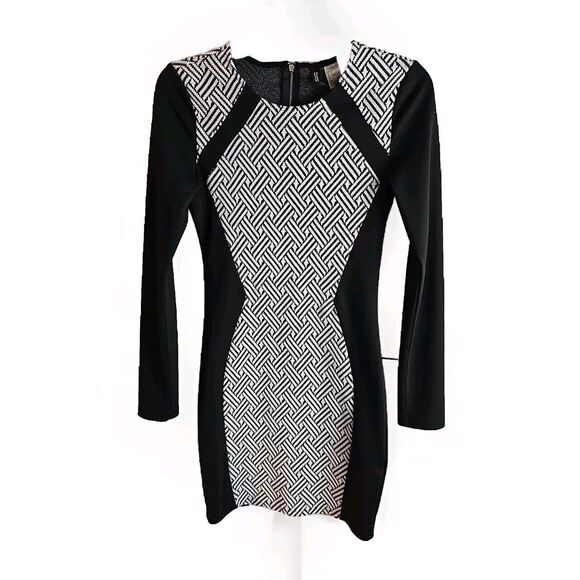 Divided H&M Dress Chevron Pattern Size 6 A Line Slimming Fit Business Office - Picture 1 of 8